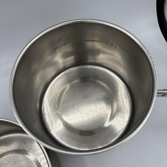 Revere Ware‎ 1801 Sauce Pan Pot Lot of 2 Stainless Steel No Lids - Picture 8 of 11
